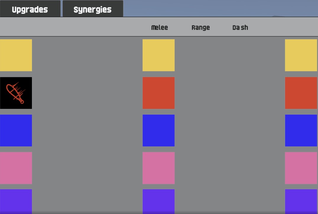 Upgrade tree with placeholder icons